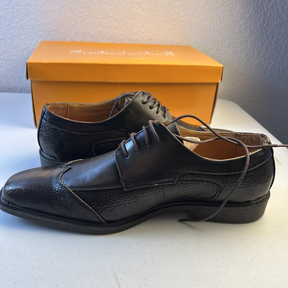 Antonio Cerrelli  ELITE Brown Leather NICE Lace-up‎ Dress Shoes mens size 12 - Picture 9 of 11